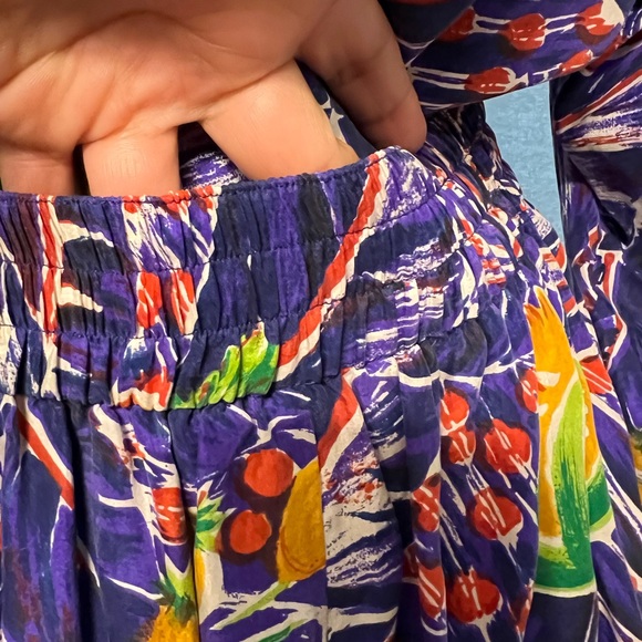 VINTAGE 90s IB DIFFUSION SILK SKIRT AND BLOUSE SET WOMEN'S SIZE 10 MAXY SKIRT - Picture 3 of 10